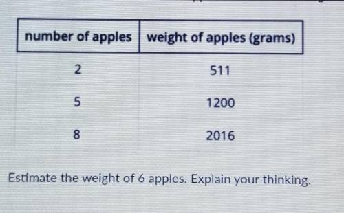 Estimate the weight of 6 apples explain your thinking