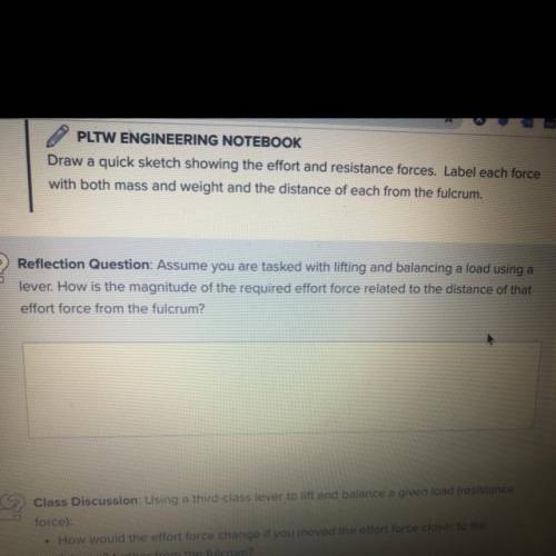 The reflection question needs to be answered