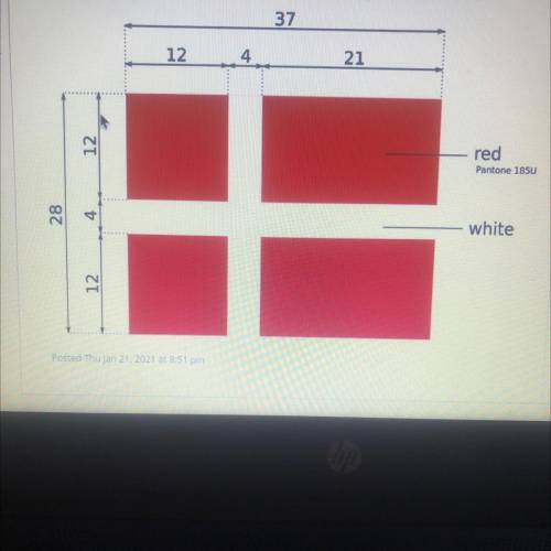 This is a picture of the flag of Denmark.

On a clean page in your note book, do all the calculati