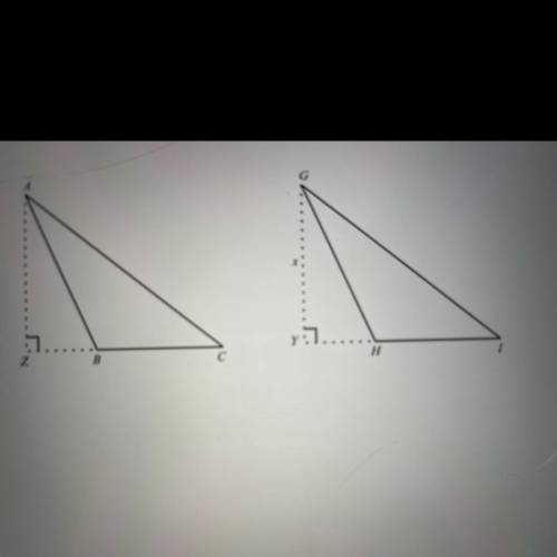 ANSWER QUICKLY

In the following diagram, ABC ~ GHI, AC = 15, GI = 10, AZ = 9 and GY = x.
The Valu