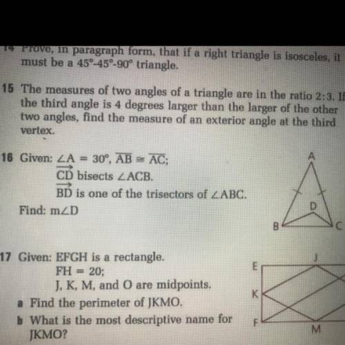 Can someone please help me with number 16?