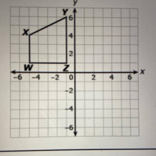 Trapezoid WXYZ is rotated 270° clockwise

about the origin to form W'X'Y'Z'. What are
the coordina