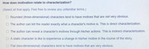 How does motivation relate to characterization?