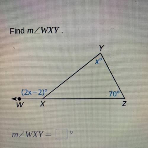 FIND M < WXY. Help would be appreciated