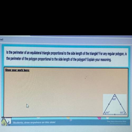 Is the perimeter of an equilateral triangle proportional to the side length of the triangle? For an
