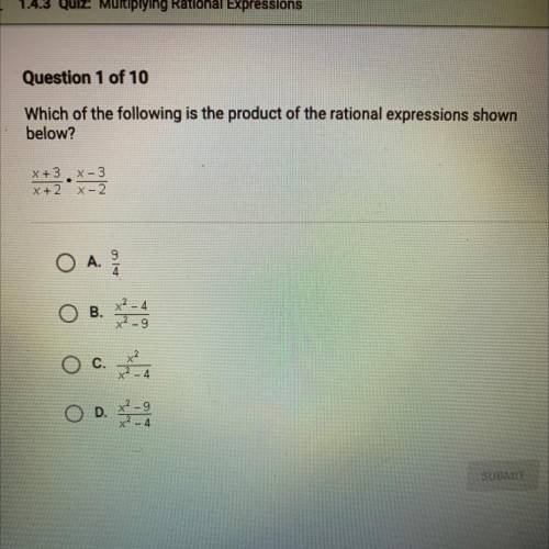 Which of the following is the product of the rational expressions shown below ? (x + 3)/(x + 2) * (