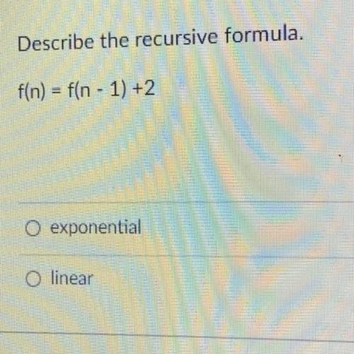 What is the recursive formula ?