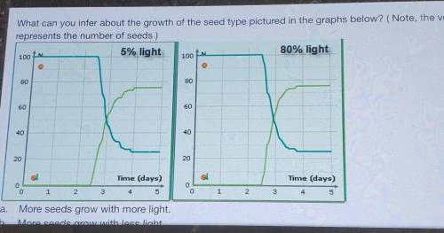 What can you infer about the growth of the seed type pictured in the graphs below? (Note, the verti