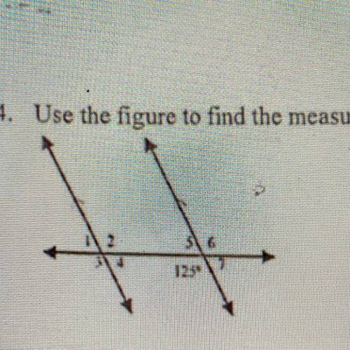 Use the figure to find the measure of <6. 
a. 125°
b. 80°
c. 55°
d. 145°