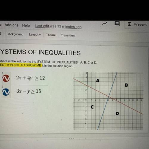 SYSTEMS OF INEQUALITIES
￼