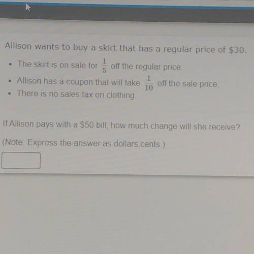 If Allison pays with a $50 bill, how much change will she have?