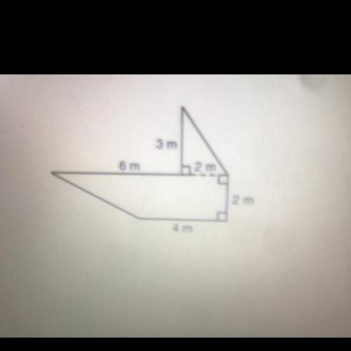 What is the area in square meters of the figure below 11 13 15 17