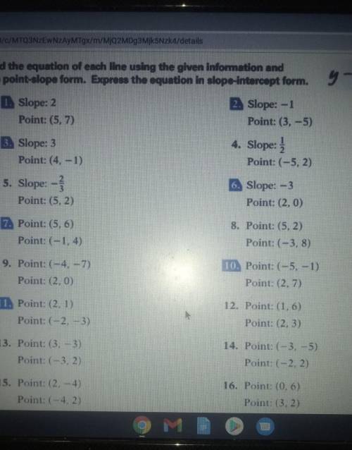 I need help on all these questions