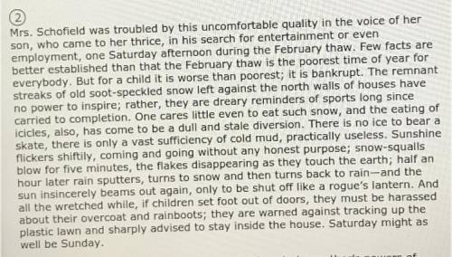 What inference can be drawn from the details in paragraph 2?

A. The February thaw makes the boy r