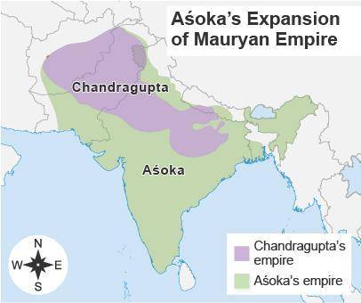 Will give brainliest!!! The map shows Aśoka’s territorial expansion.

Based on the map, which stat