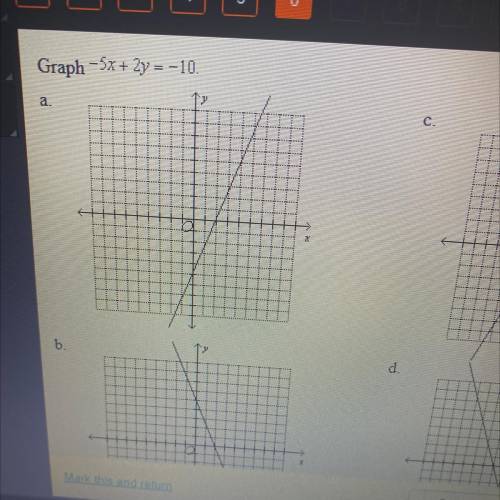 Graph -5x2y=-10 I need help please