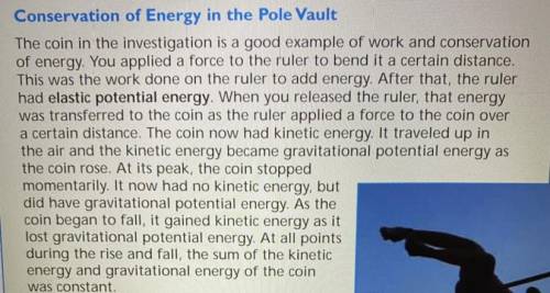 From where does the penny that is launched into the air get its energy