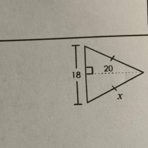 FIND THE VALUE OF X! please help !