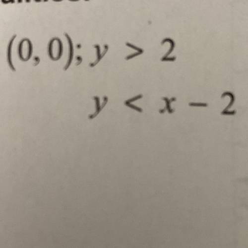 Tell if the ordered pair is a solution of the system of inequalities.