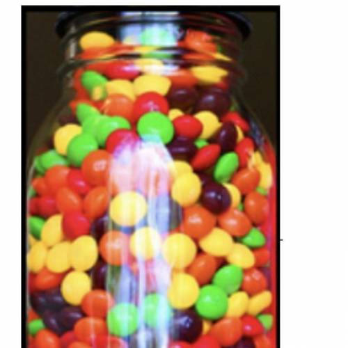 The Skittles jar has a radius of 3.5 cm and a height of 11.5 cm.

What would be a reasonable lower