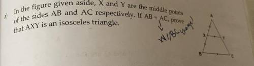 Instead of AB=AC XY//BC is given how to solve pls answer