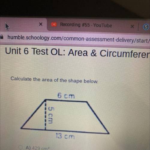 Easy!
Calculate the area of the shape below