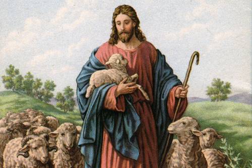 JESUS IS SO COOL OML LOOK AT HIM HOLDING THE BEBE SHEEP OR GOAT- IM WEIRD OKAY? I DONT KNOW WHAT TH