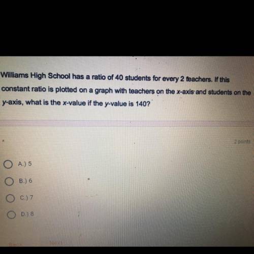 A.) 5
B.) 6
C.) 7
D.) 8