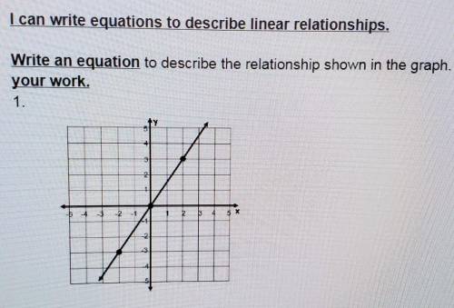 I can write equations to describe linear relationships

Write an equation to describe the relation