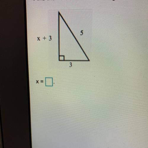 Find the value of in the triangle below ! help pls