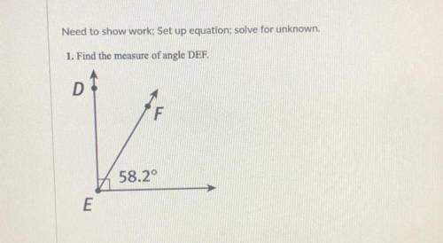 Find the measure of angle DEF