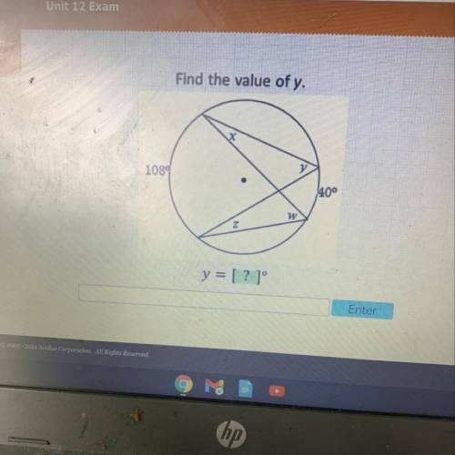 Find the value of y.
y =