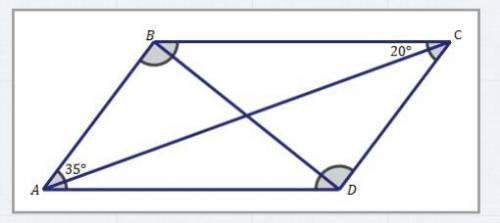 Angle BAC = 35° and angle BCA = 20°. What is the measure of angle BAD?