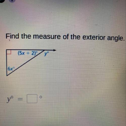 Find the measure of the exterior angle