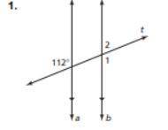 Use the figure to find the measures of the numbered angles