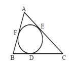 A circle is inscribed in a ΔABC, such that it touches the

sides AB, BC and CA at points D, E and