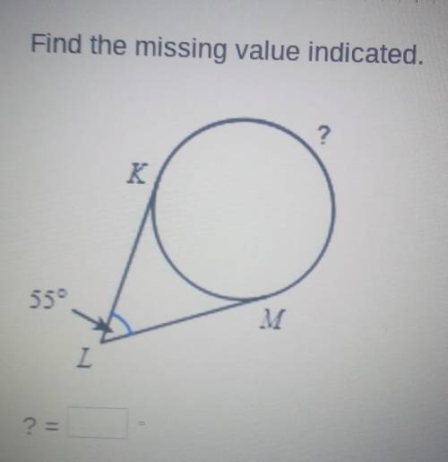 Find the missing value indicated. please
