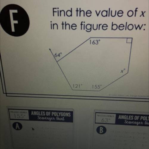 Find the value of x in the figure below: