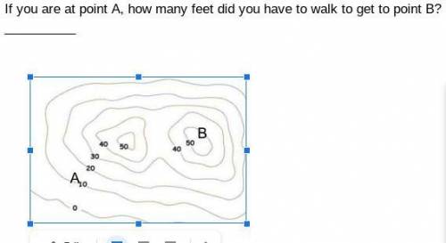 If you are at point A, how many feet did you have to walk to get to point B?