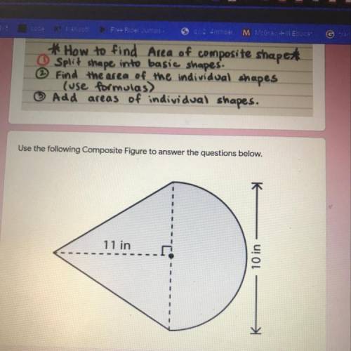 What is the area of the -circle/semicircle on the right
