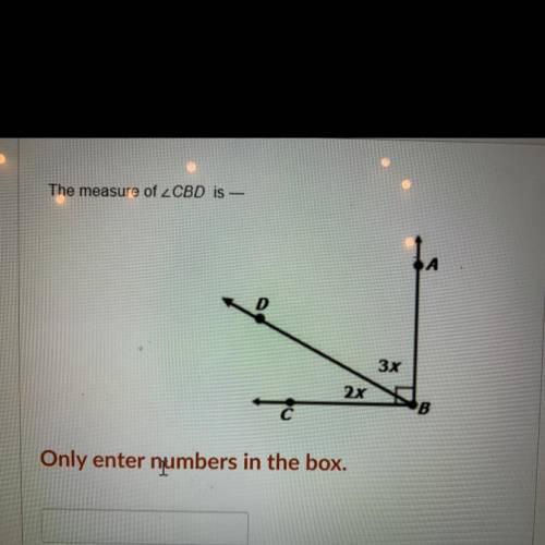 The measure of CBD is -
3x
2x
B