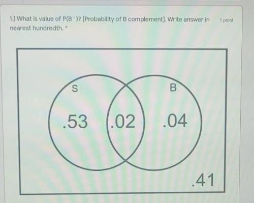 What is the value of P(B')?