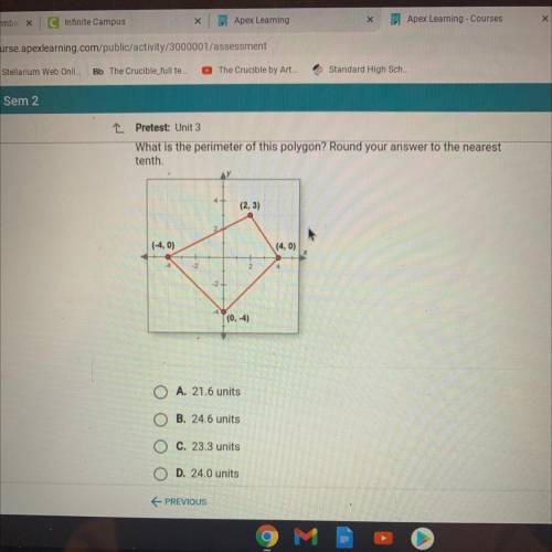 What is the perimeter of this polygon? Round your answer to the nearest
tenth