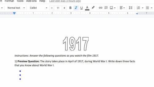 Can you guys help me answer this super easy question, that is about what ypu know about World War 1