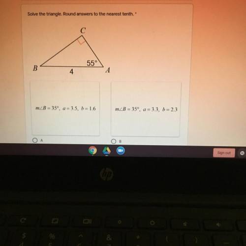 WILL GIVE BRAINLEST!!

Solve the triangle. Round answers to the nearest tenth.*
more answer choice