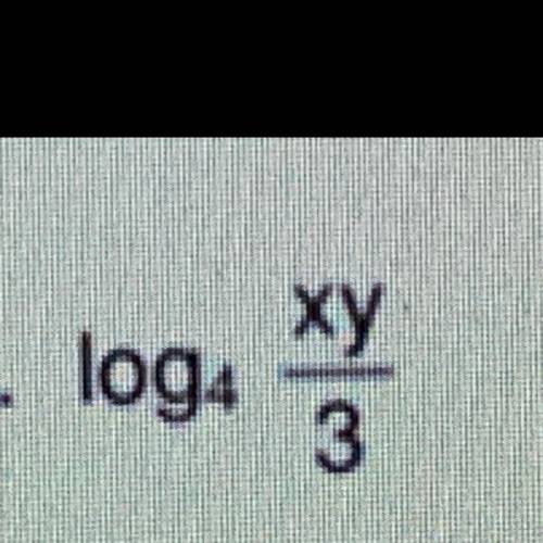Can someone help me expand this in log: log_3 x^2 yz and the picture above