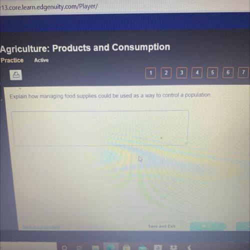 Explain how mangaging food supplies could be used as a way to control a population.