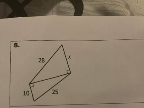 Find the value of x
Look at picture^^
Answer with work please I need help