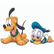 There you go donald the duck as a baby and pluto