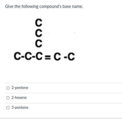 Give the following compound's base name.